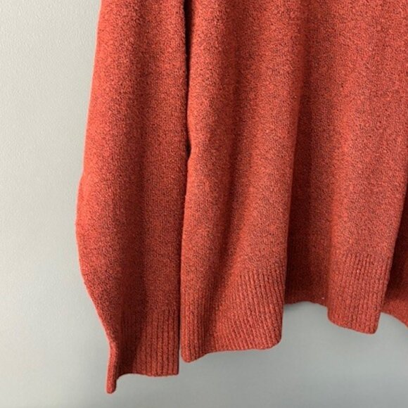 Ana Approach V-Neck Ribbed Knit Pullover Sweater Brown Clay OX Soft NWT $42 - Picture 4 of 7